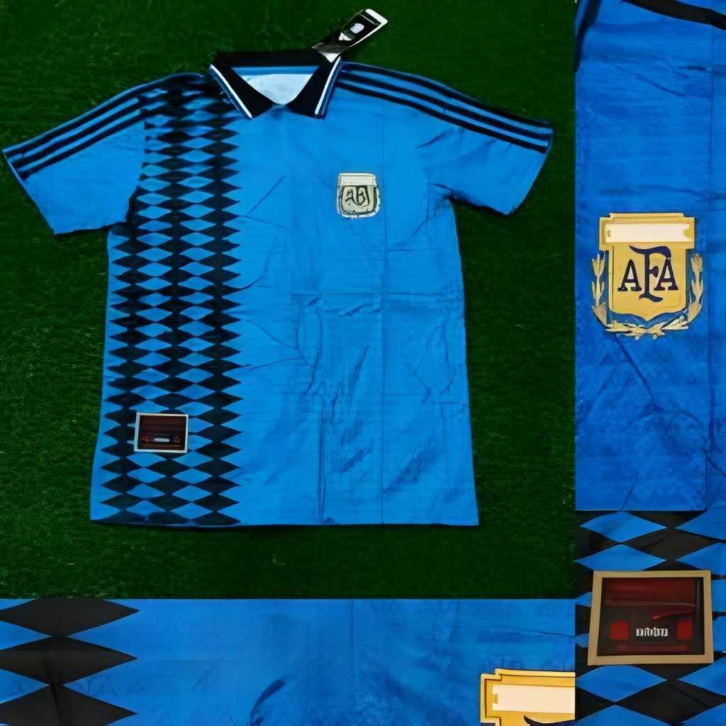 (RETRO) JERSEY BOLA VINTAGE ARGENTINA AWAY PIALA DUNIA 1994 GRADE AAA CLASSIC