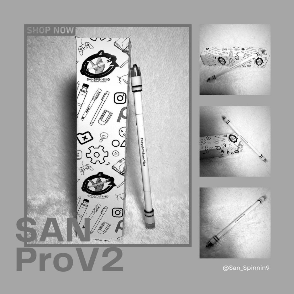 JAJAROMA  Pen Spinning SAN Pro2 (Ivan Mod) - Pena Spinning Viral, Cocok untuk Pemula & Profesional