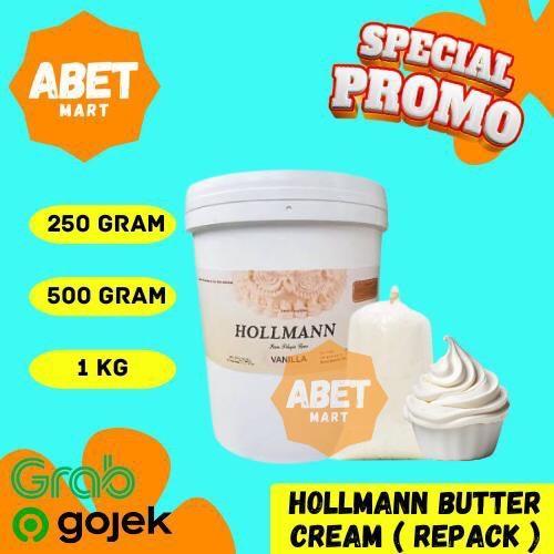 HOLLMAN BUTTERCREAM REPACK 250gr 500gr 1Kg - Holman Butter Cream Krim Putih Hiasan Kue Cake Topping 
