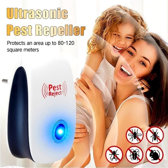 ALAT PENGUSIR TIKUS ULTRASONIK / Alat Usir Tikus Elektrik Usir Nyamuk, Kecoa, Lalat, dan Hewan Pengg