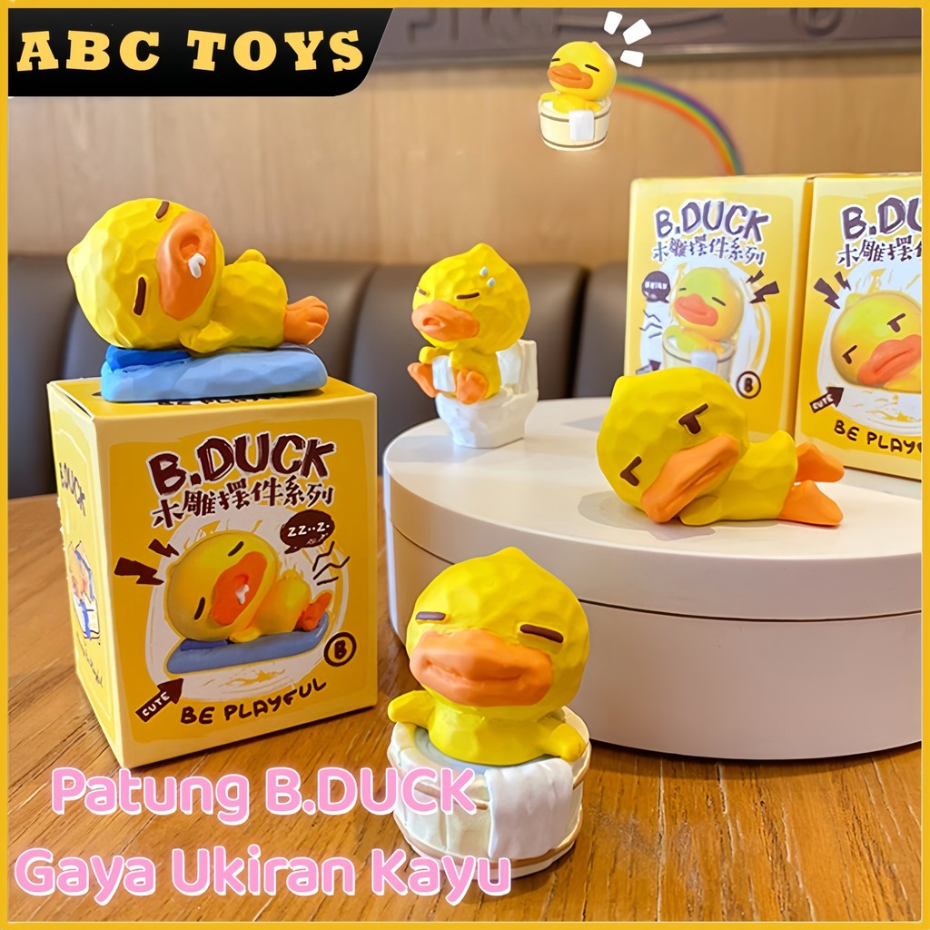 ABC Toys Hiasan B.DUCK Kartun Imut Mainan Penghilang Stres Bisa Digoyangkan Hiasan Meja Hadiah untuk