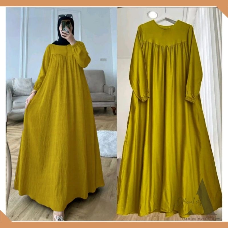 Dress Muslim Wanita Syar' Baju Gamis Wanita Terbaru Polos Jumbo LD120
