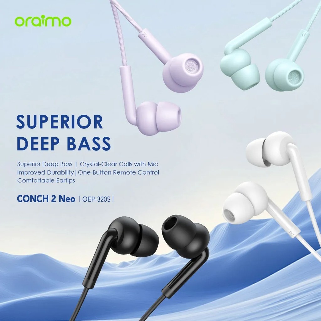 Oraimo  CONCH 2 Neo OEP-320S Headset BASS In-Ear Earphones