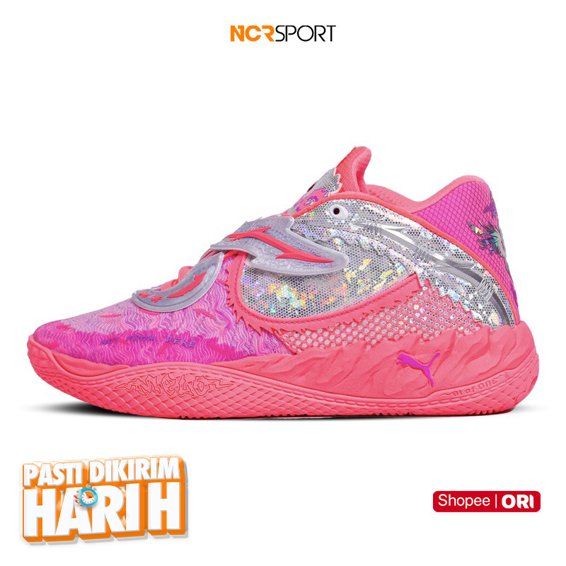 NCR SPORT Sepatu Basket Puma Mb.05 World Tour Pink Original 312129-01
