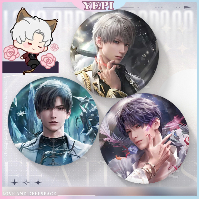 58mm Pin Badge Love and Deepspace- Pin/Merchandise idola/Karakter Sylus Xavier Zayne Rafayel Pin Bad
