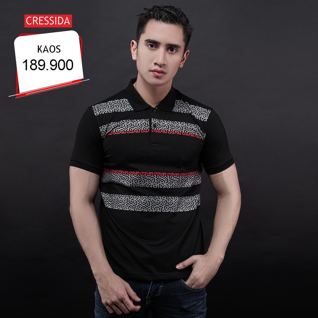 Promo Kaos kerah Cowok Polo Shirt Pria Cressida Original