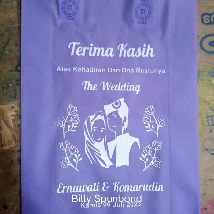 CUSTOM LINK, 25x35, WEDDING, Tas Spunbond, Goodie Bag