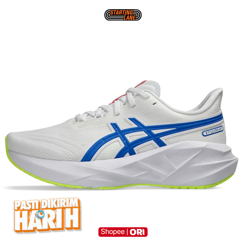 Starting Lane Sepatu Lari Wanita ASICS Wmns Novablast 5 Atc Standard ASICS Track Club White - Tuna C