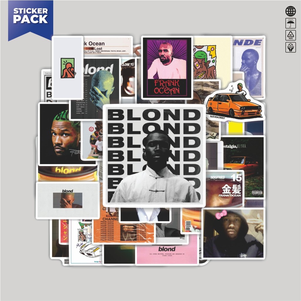 [100PCS]Stiker Pack Stiker Poster Frank Ocean V2 Aesthetic Vinyl Anti Air Dekorasi Sticker Laptop Bu