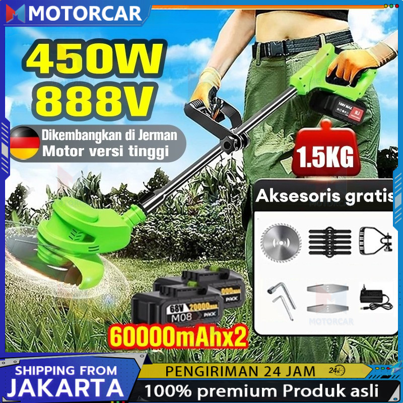Reaim Mesin Potong Rumput Baterai  Mesin Rumput Pemotong Rumput Mesin Pemotong Rumput Alat Potong Ru