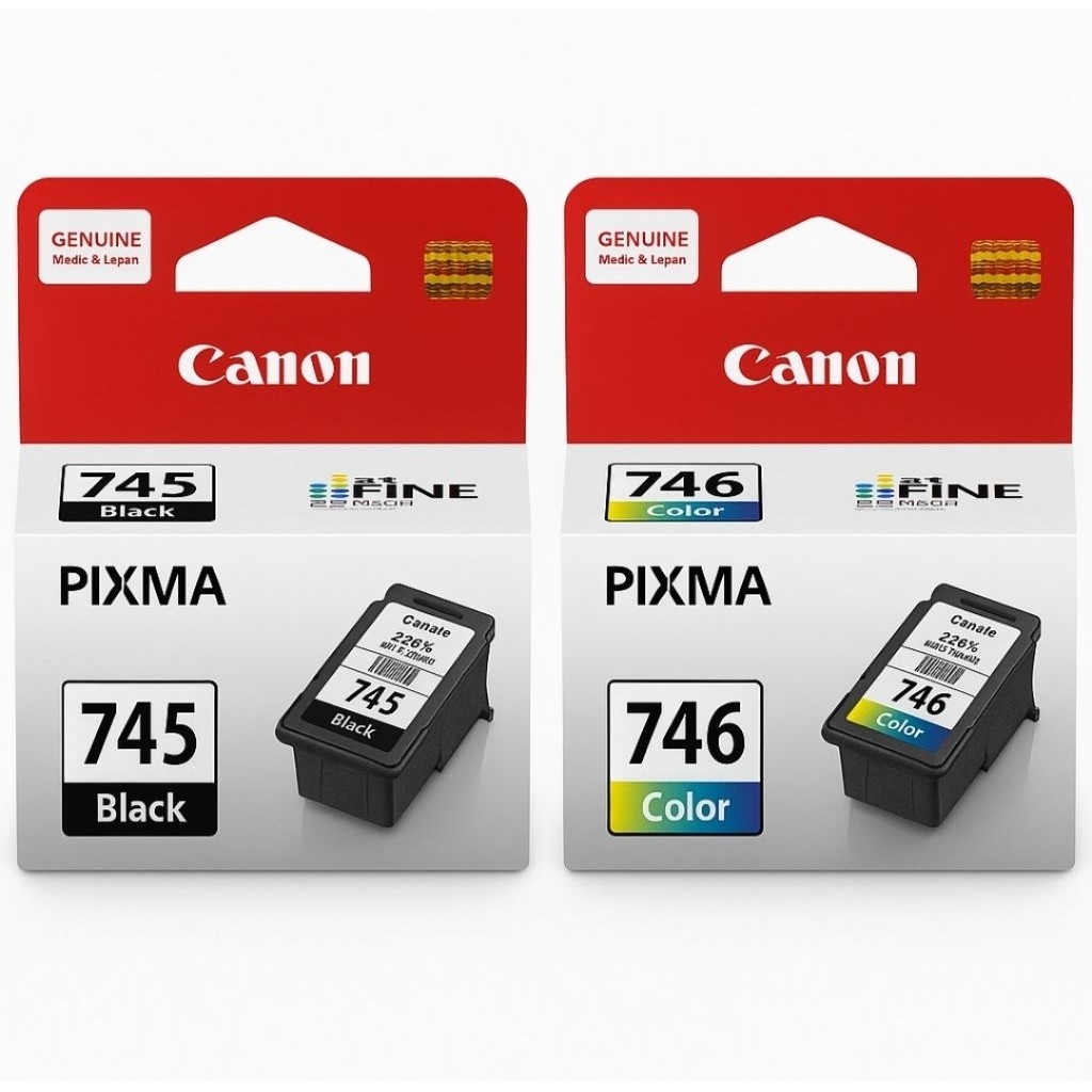 (DFlash Laptop) Tinta Canon PG-745 Black / CL-746 Colour – Untuk Printer Canon MG2470 MG2570 MG2570 