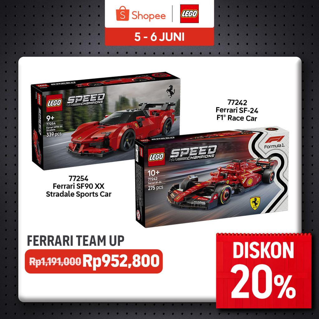 LEGO Speed Champions Bundle - LEGO Speed Champions 77254 Ferrari SF90 XX Stradale Sports Car + LEGO 