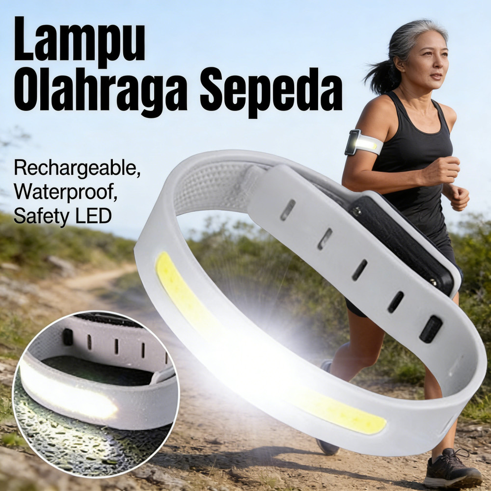 Lampu Olahraga Gelang Sepeda Rechargeable Safety Waterproof Hiking Running Sepeda LED