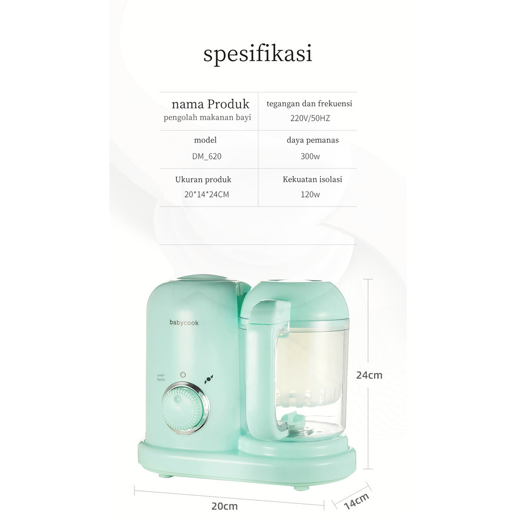 Drisla Food Processor Bayi | Alat MPASI Baby Safe | Blender Mpasi Bayi | Blender MPASI FSJ01 Grindin