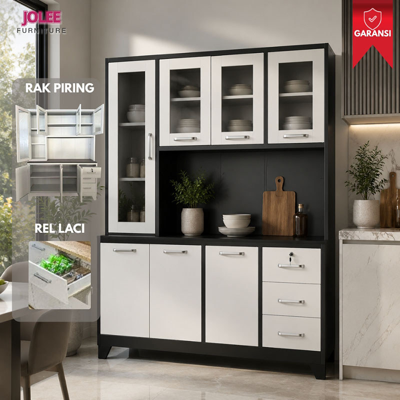 Belanja Rak Dapur, Bonus Lemari Plastik-Kitchen Set / Lemari Ruang Makan/Kabinet Dapur/Lemari Dapur 