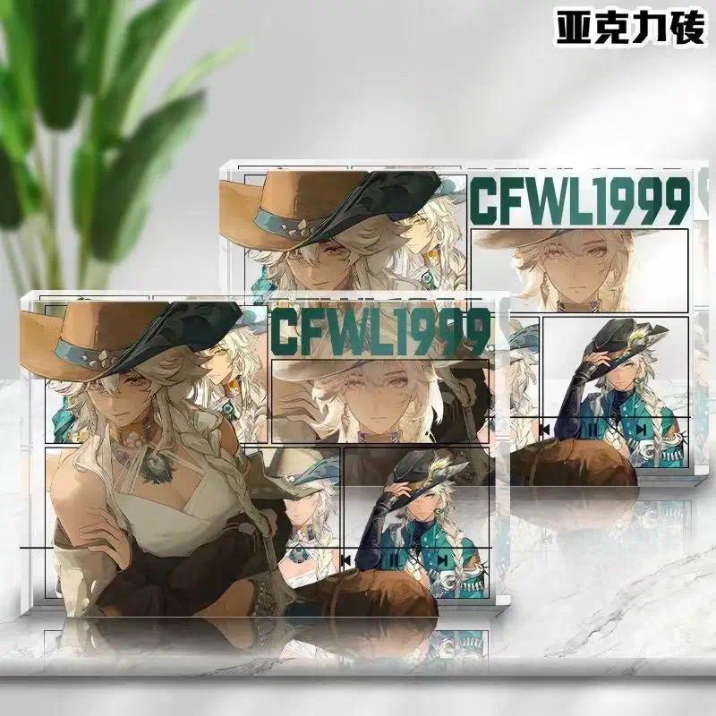 New 5X7cm Reverse 1999 Anime Argus Cosplay Figure Acrylic Brick Swing Model Table Decor Desktop Orna
