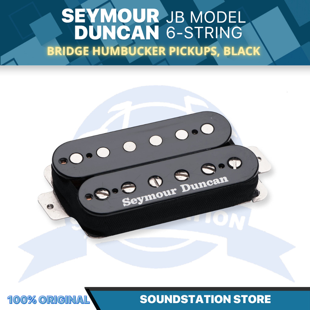 Seymour Duncan JB Model 6-String Bridge Humbucker Pickups, Black - Pickup Gitar Humbucker SH-4