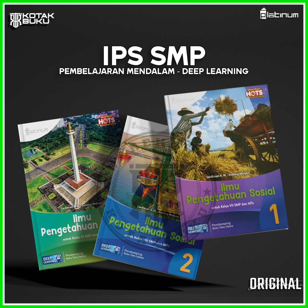 [ TS ] Buku IPS Kelas 7 8 9 SMP Deep Learning / IPS SMP / Platinum