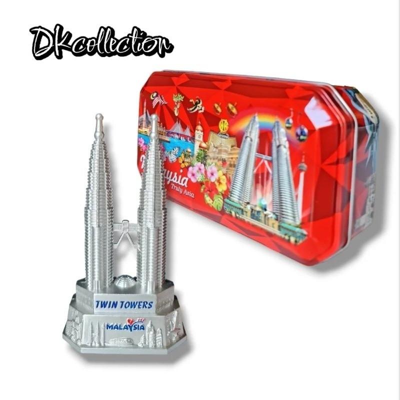 miniatur twin tower petronas malaysia 10cm souvenir miniatur Menara kembar merchandise miniatur twin