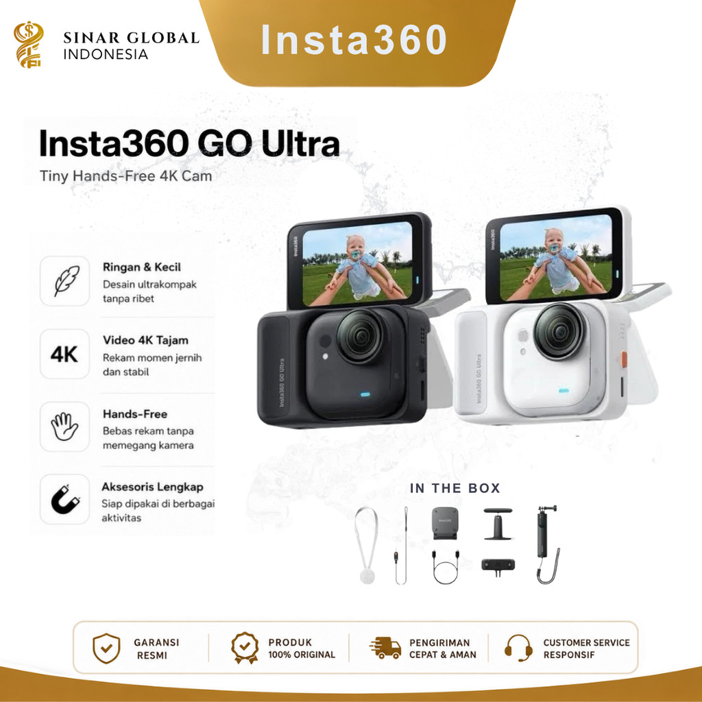 Insta360 GO Ultra 4K UHD Tiny Action Camera Insta 360 GOUltra 4K60FPS Resolution Ultra Long Runtime 