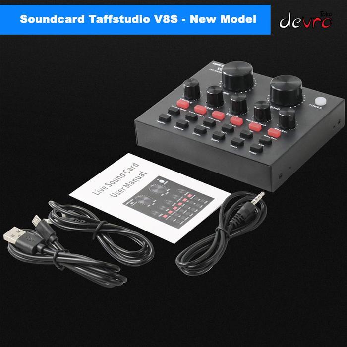 TaffStudio - ZLive - Audio USB External Soundcard V8 V8S V8 PRO Live Broadcast Microphone Headset - 