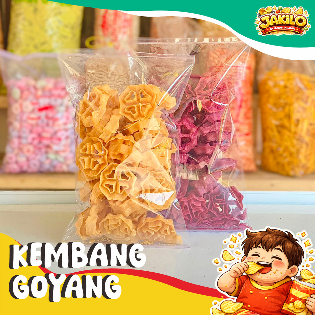 Kembang Goyang  Kiloan 1kg 500gr Antari Wijen Anggur Manis - JAKILO Jajanan Kiloan