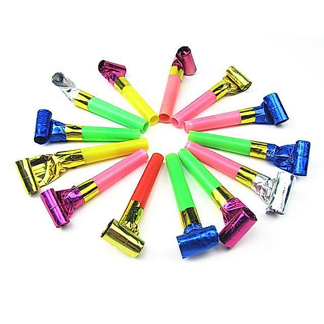 (10 Pcs) Peluit Peluit Lidah Tiupan Ulang Tahun isi 10 Pcs