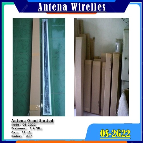 Antenna wirelless Omni Slotted 22 dBi 2.4 GHz     Berkualitas