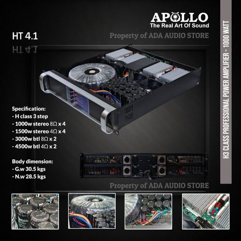Ready Stok - Power Amplifier / Apollo HT4.1 / Kelas H / 4 Channel / APL HT 4.1 HT41 HT 41 4CH 4 Chan