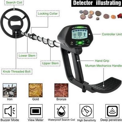 Alat Pendeteksi Logam Bawah Tanah - Metal Detector Untuk Emas, Perak, Dan Barang Berharga