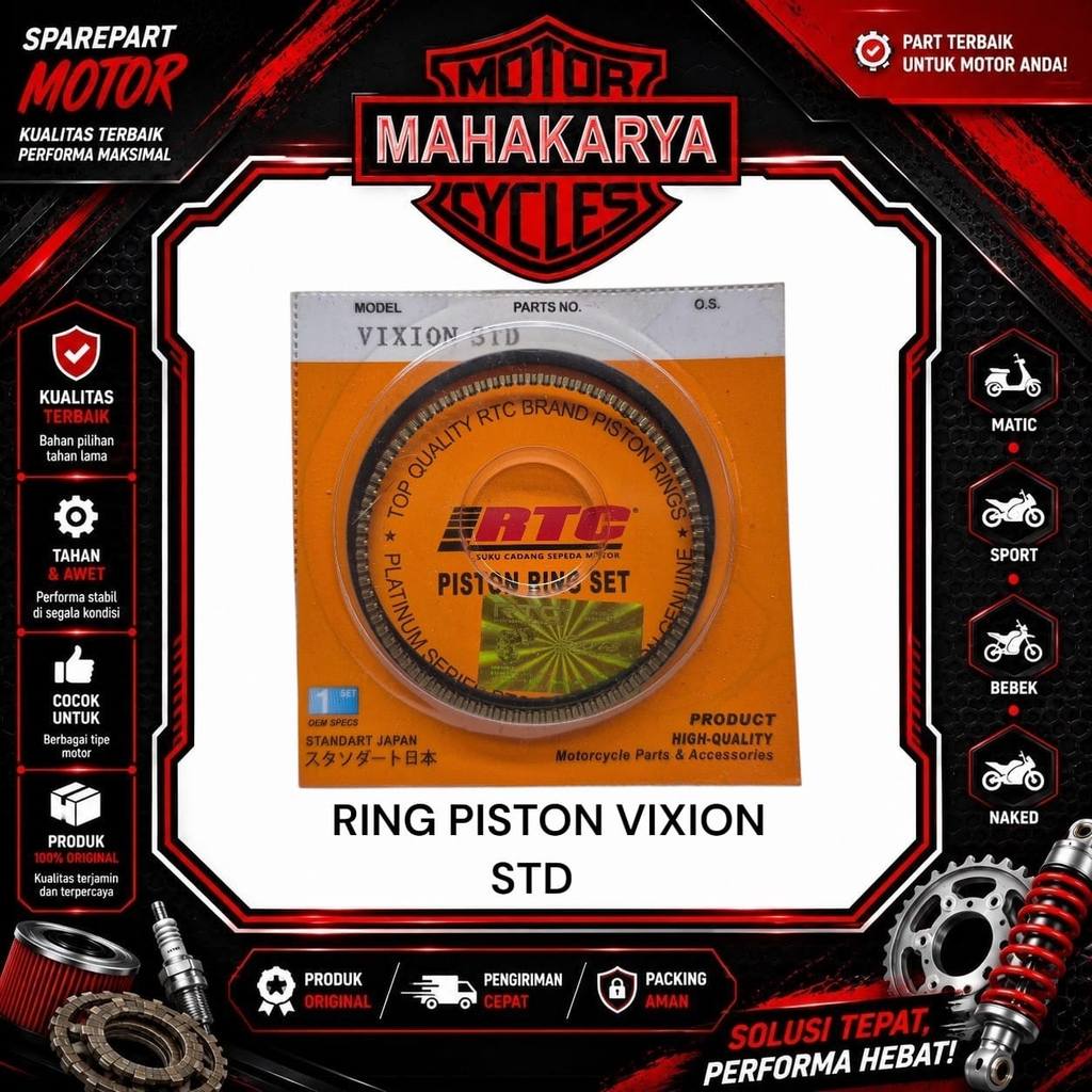 RING PISTON SEHER VIXION OVERSIZE STANDAR 3C1