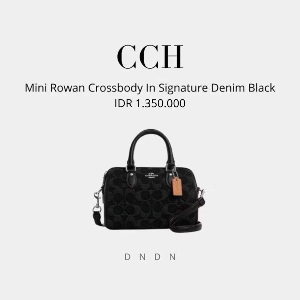 Mini Rowan Crossbody In Signature Denim Black
