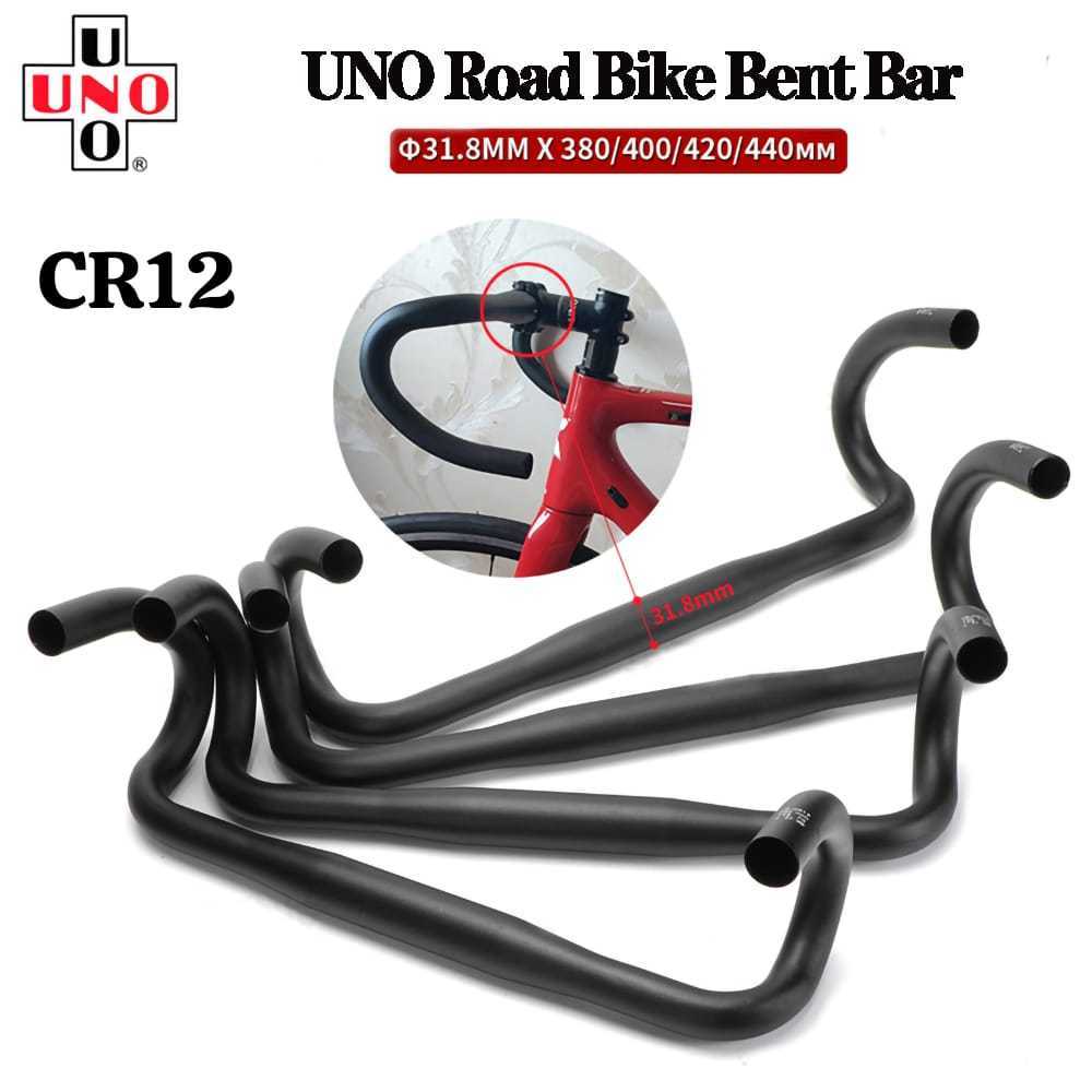 Foto UNO Ultralight CR12 Dropbar Drop Bar Bent Stang 31.8 OS Oversize Roadbike Fixie Alloy Handlebar