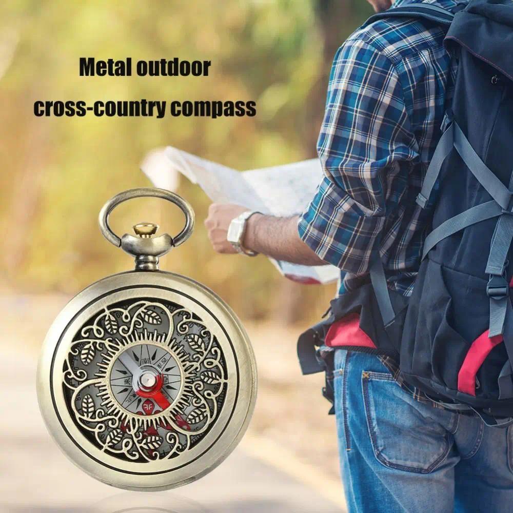 Jam Saku Desain Perunggu, Kompas Jam Saku, Peralatan Luar Ruangan, Navigasi Hiking Luar Ruangan, Kom
