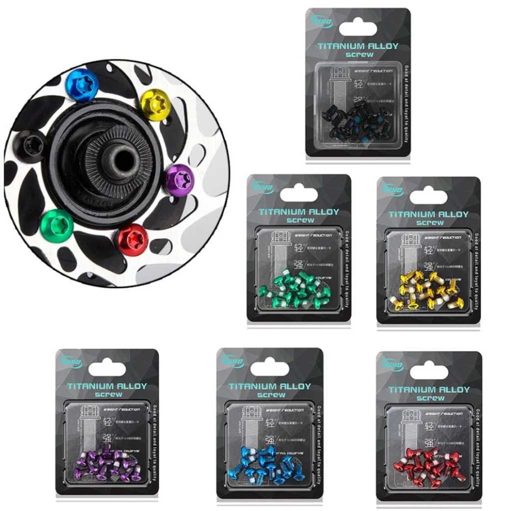 Foto Giyo Baut bolt diskbrake rotor 12pcs T25mm six 6 bolt untuk sepeda