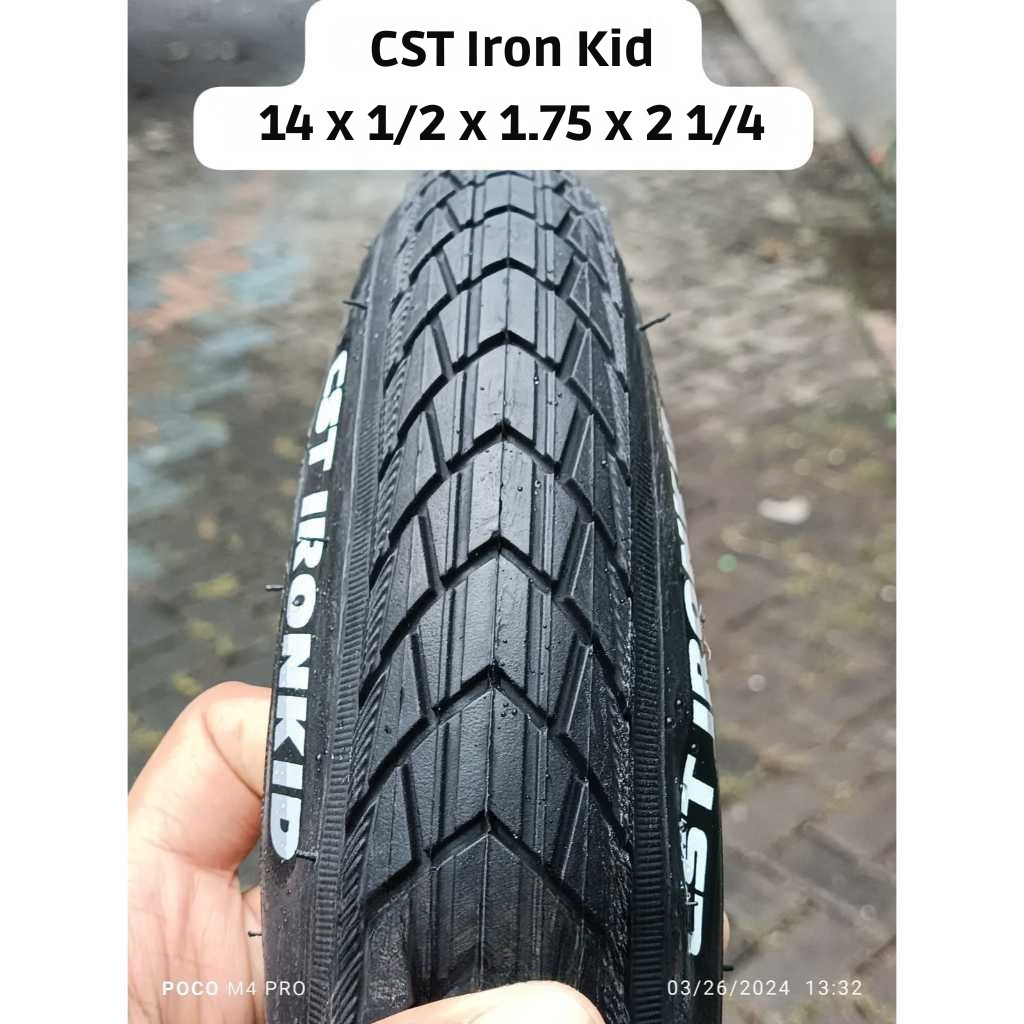 Foto Ban Luar CST Iron Kid 14x1.75 60TPI 14 x 1.75 inch Non Folding Pushbike Balance Bike