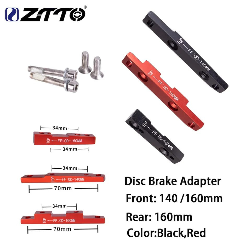 Foto Adaptor Flat Mount Kaliper Brake Rem Depan Belakang 160 mm Flatmount 160MM 6 inchi Rotor Sepeda RB Gravel