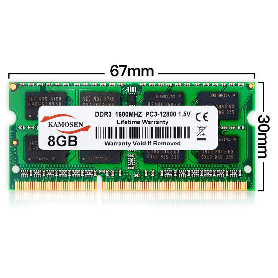 KAMOSEN DDR2 DDR3 2GB 4GB 8GB Laptop Memoria RAM PC2 1.8V 667 800MHz PC3 1.5V 10600 12800 14900 Non-