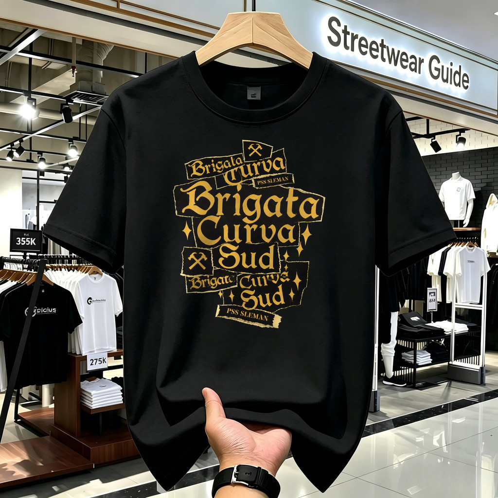 Distro Original T Shirt Kaos Wanita Brigata Curva Sud Pss Sleman Vintage Distressed Premium Streetwe