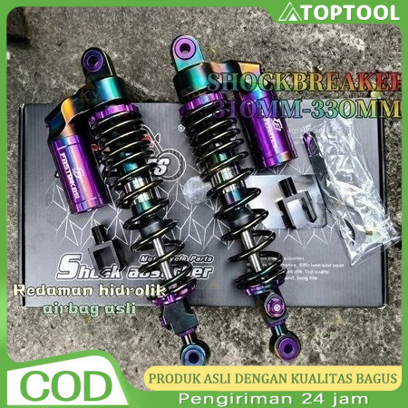 SHOCKBREAKER BELAKANG  82 TABUNG ATAS SHOCK ABSORBER 290/310/330MM UNIVERSAL MOTOR BEBEK MATIC RX KI