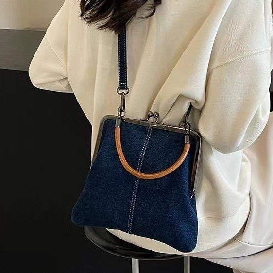 New Handmade Denim Patchwork Handbag Crossbody Bag Shoulder Bag for Women