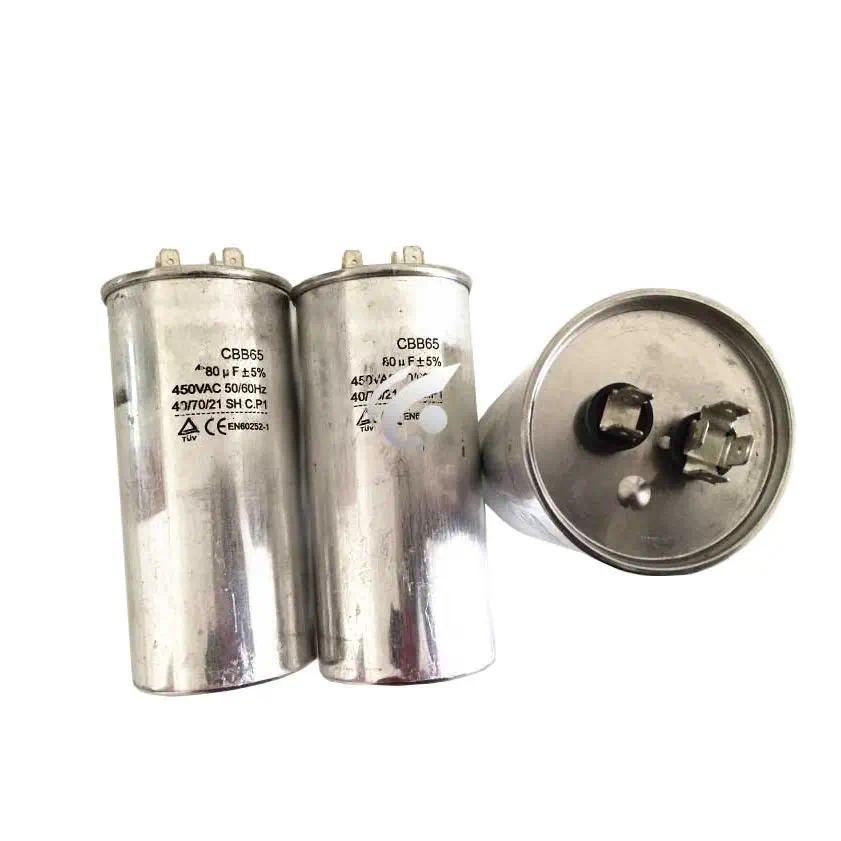 1pc new for Air conditioning capacitor CBB65A-1 CBB65 CBB65A 450VAC 20UF 30UF 35UF 50UF 650UF 80UF 7