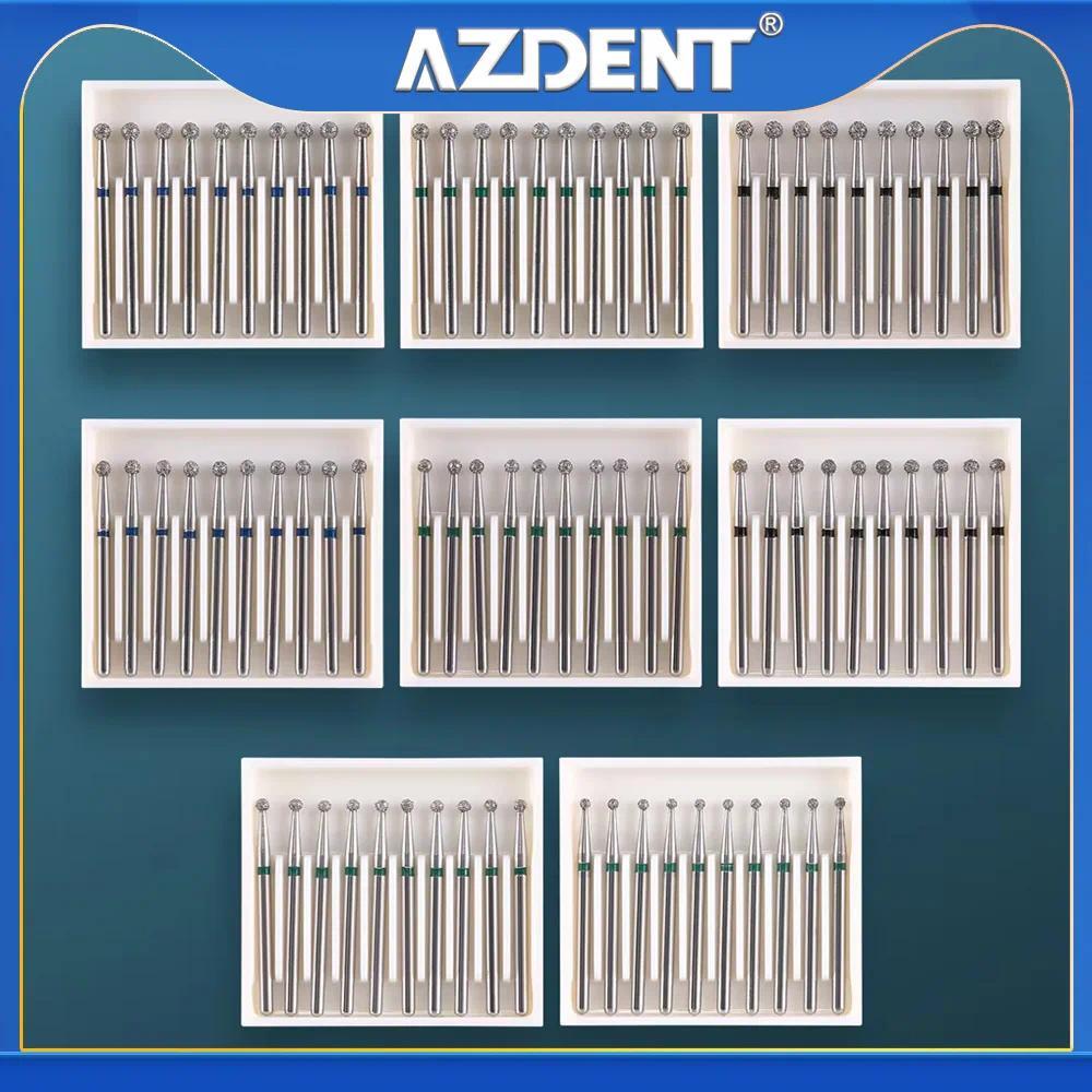 1Box Azdent Dental FG amond Bur Ball Round Shape Head 25 mm Length FG 1.6 mm for Dental High Speed H