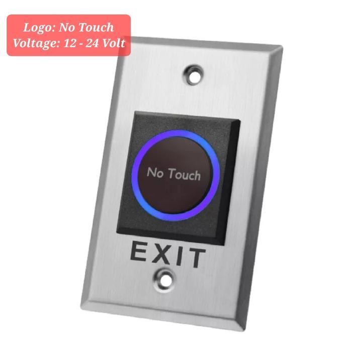 Exit Button Stainless No. Touch Exit Sensor - Logo No Touch
