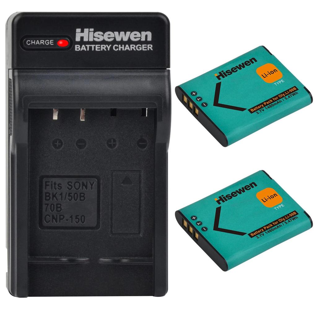 2Pc Li-50B LI50B li 50B D-Li92 Battery+DC Wall Charger for OLYMPUS SP 810 800UZ u6010 u6020 u9010 SZ