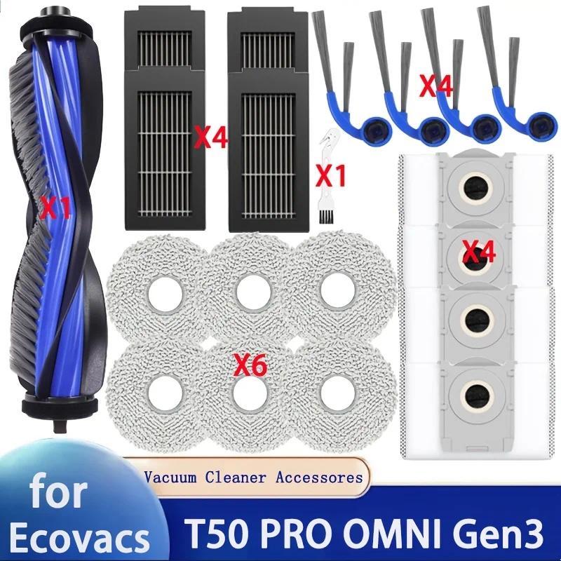 20‑Pcs Replacement Parts Kit for ECOVACS DEEBOT T50 Pro Omni 3rd Gen Robot Vacuum