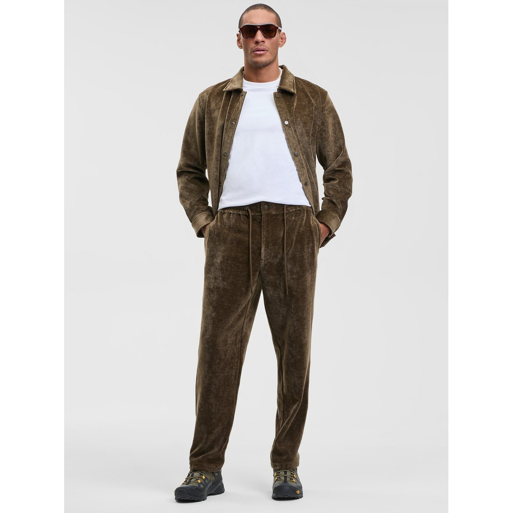 Men's Relaxed Drawstring Pants MO Celana Panjang Casual Pria Bahan Soft Twill
