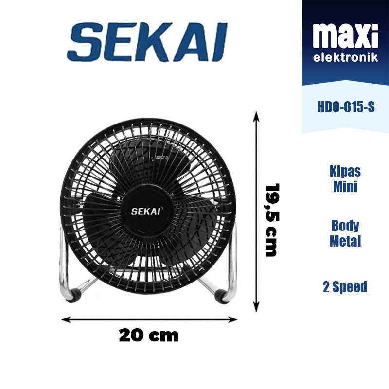 SEKAI HDO-615-S Kipas Angin Mini / Kipas Meja / Desk Fan SEKAI