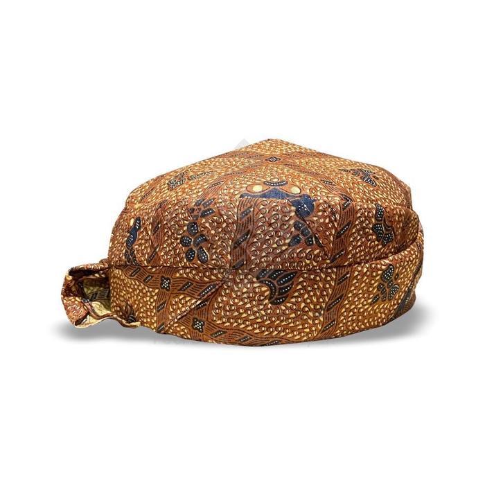 Peci Batik Jogokariyan Motif Batik Sido Mukti, Motif Batik Sido Mukti Coklat, Peci Batik Tradisional