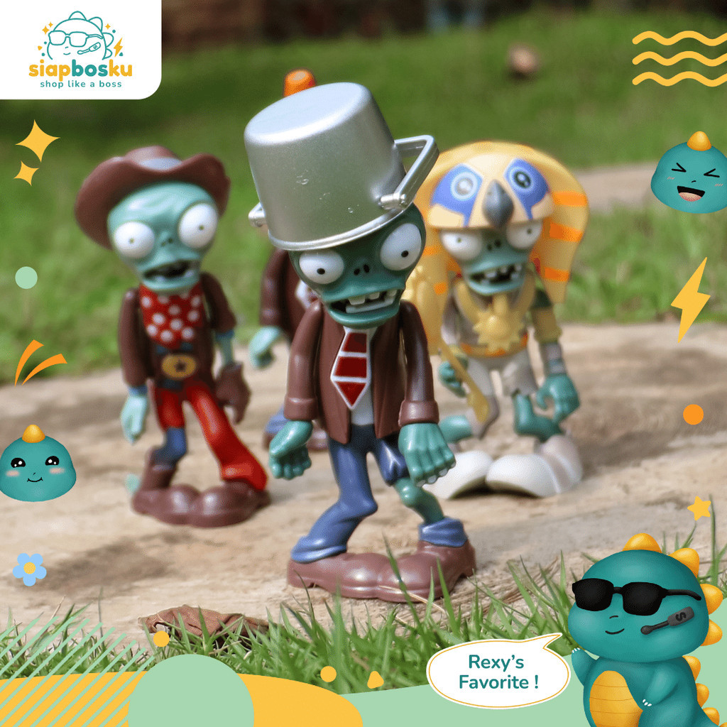 MAINAN ANAK PLANTS VS ZOMBIES 2 SET ACTION FIGURE TEMBAK PLANT VS ZOMBIE PVZ